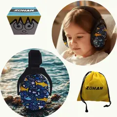 ZOHAN - Protector Auditivo Niños Audífonos Orejeras Antiruido Autismo Renew Shark