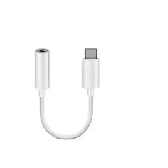 GENERICO - Adaptador Usb-c A Headphone Audifonos Jack 35mm - Blanco