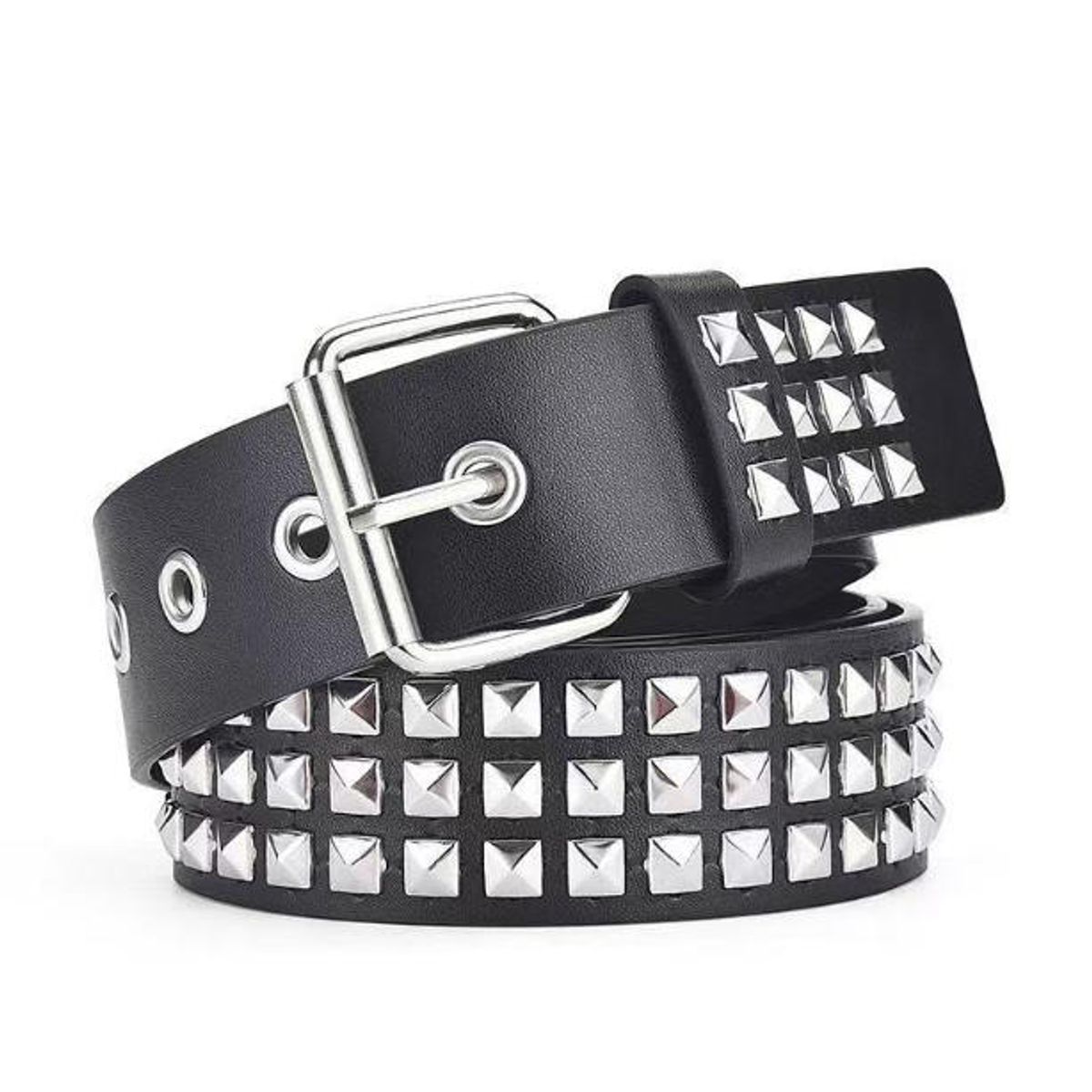 ATURE - Cintura De Tres Botonadura Remachada Estilo Locomotora 125cm