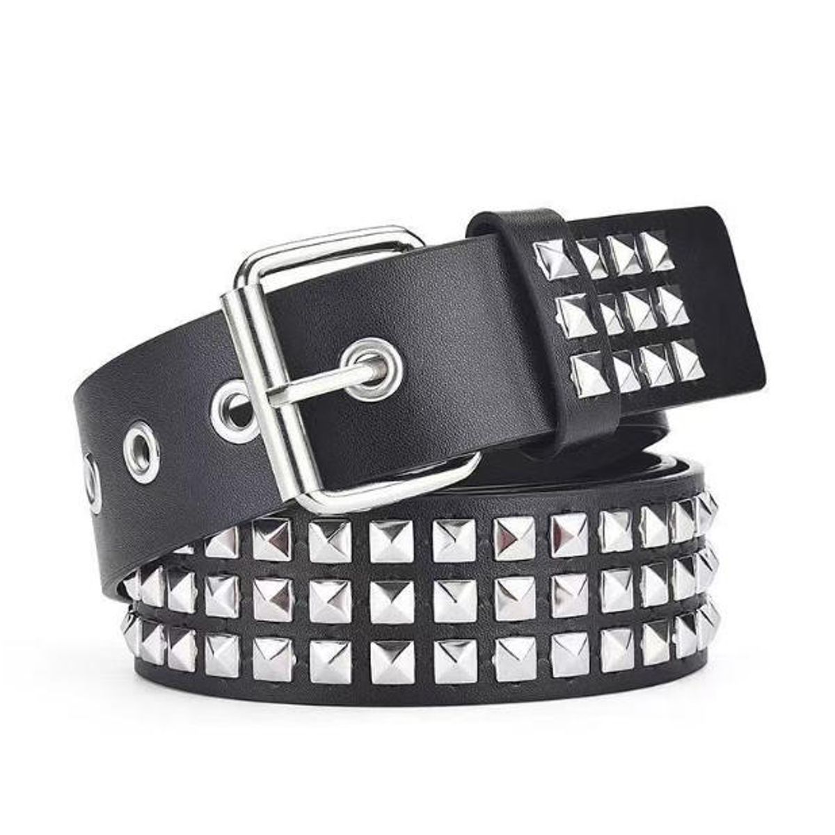 ATURE - Cintura De Tres Botonadura Remachada Estilo Locomotora 125cm