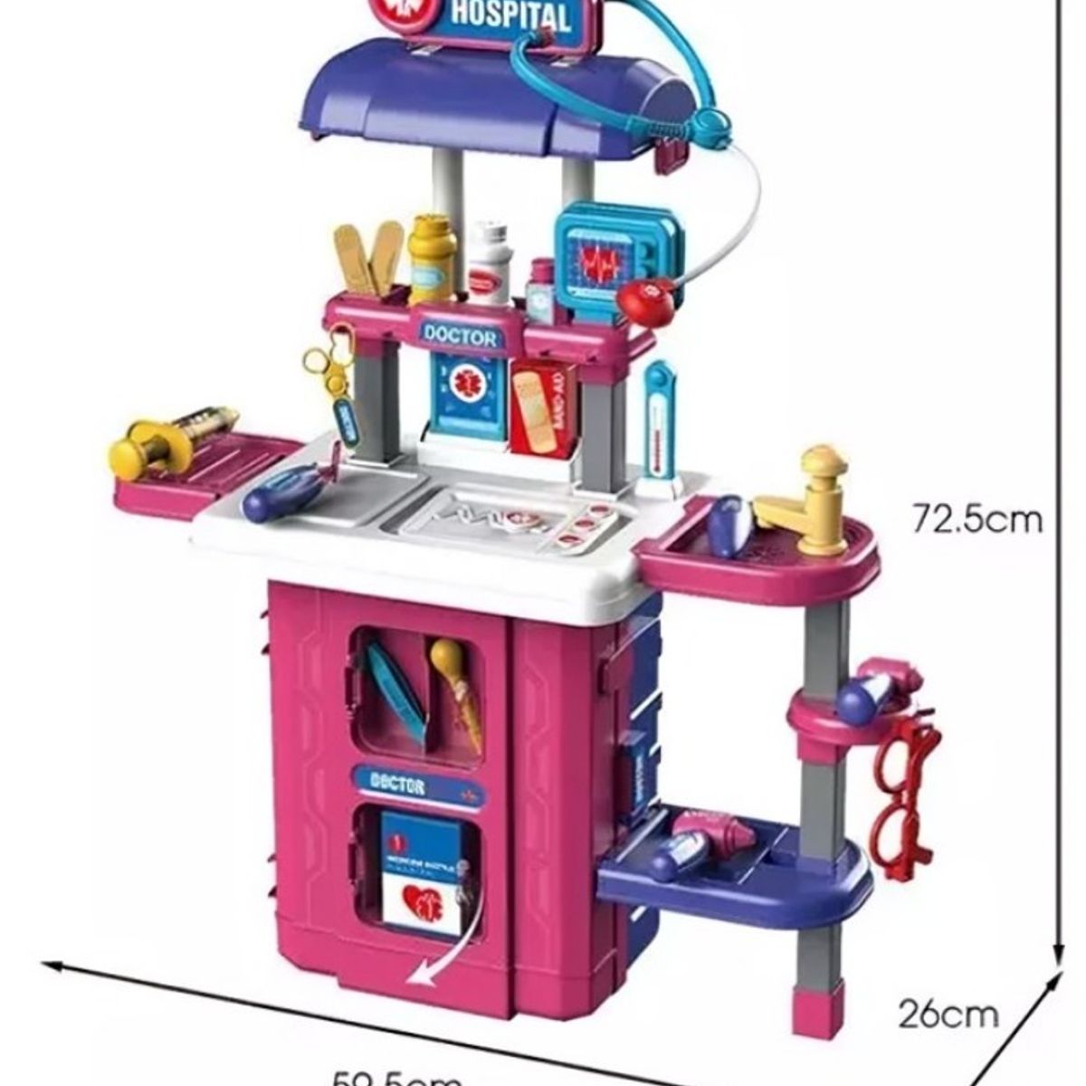 GENERICO - Maletin hospital 3 EN 1 ROSADO