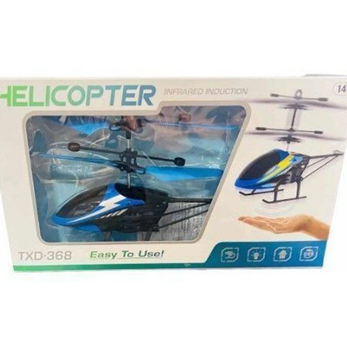 GENERICO - Helicóptero Moderno con Sensor de Movimiento y Luces LED