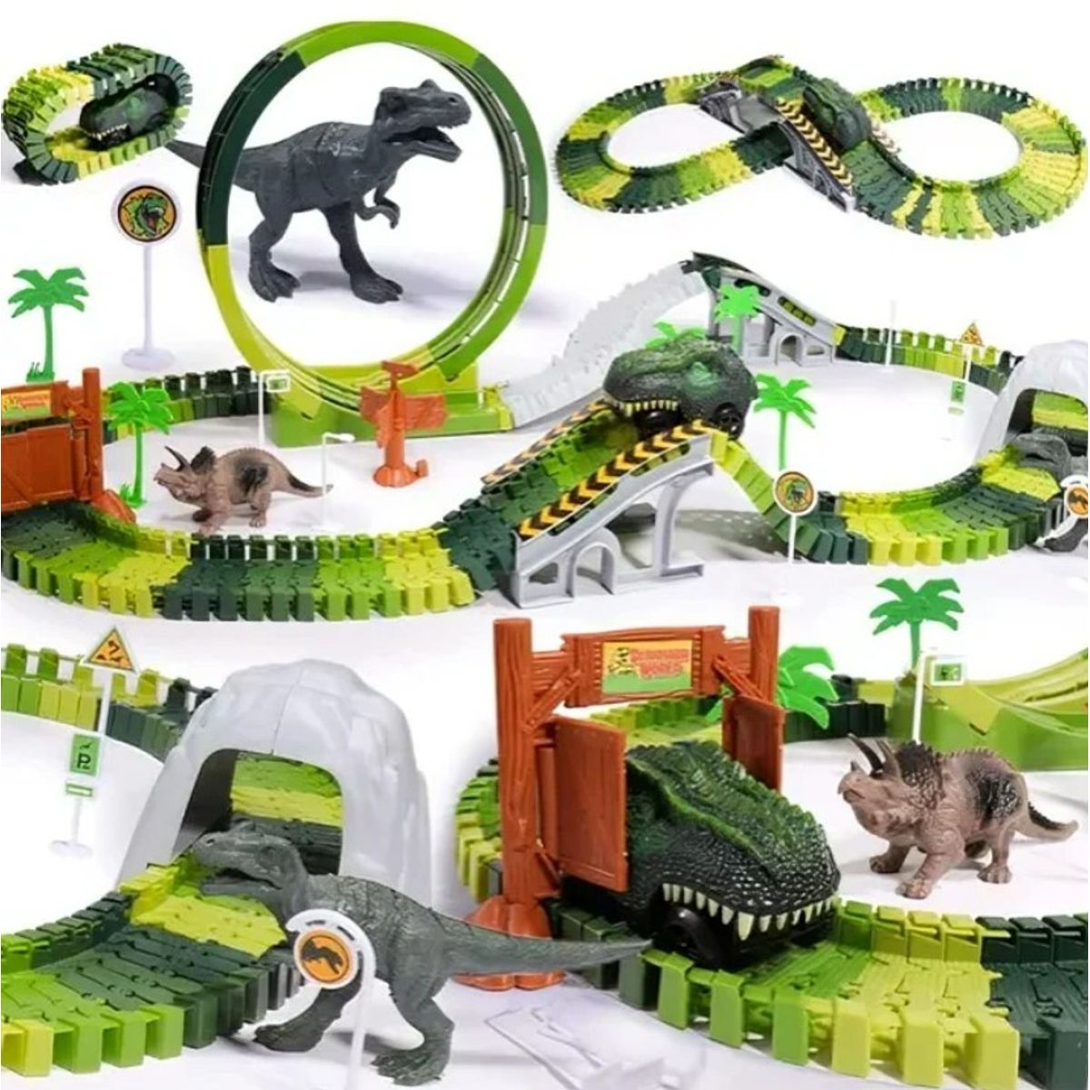 GENERICO - Pista Nueva De Dinosaurio verde