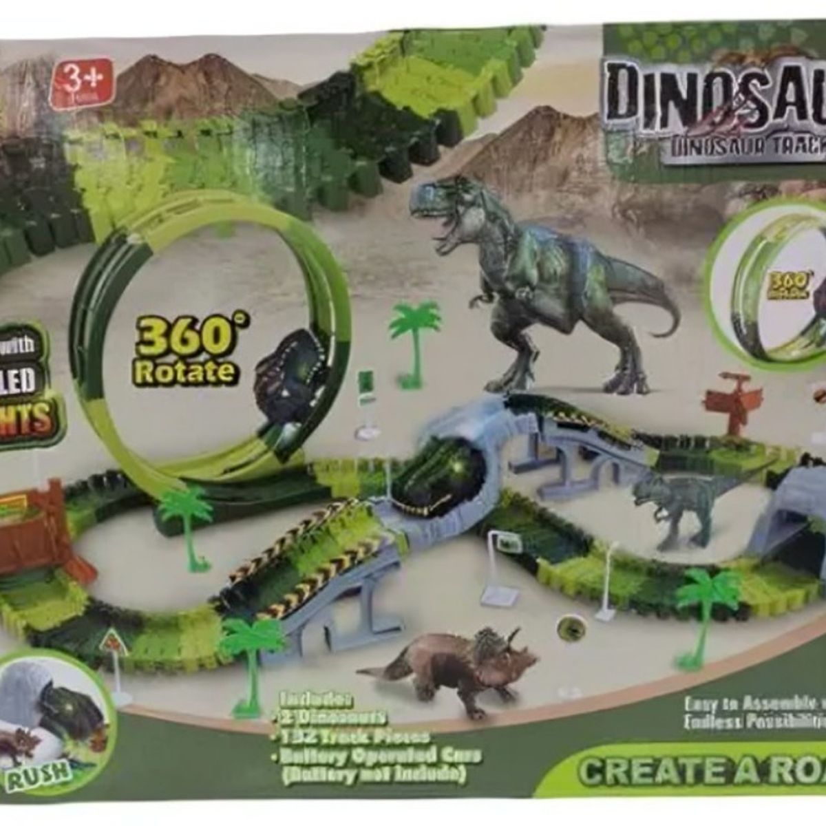 GENERICO - Pista Nueva De Dinosaurio verde