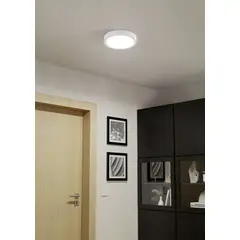 EGLO - Foco Plafon Sobrepuesto Led Regulable Calida Neutra Fria Diam 21cm 12w