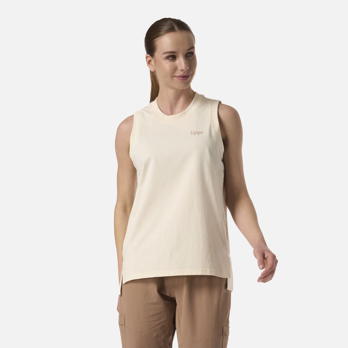 LIPPI - Polera Mujer Boulder T-Shirt Crema Lippi