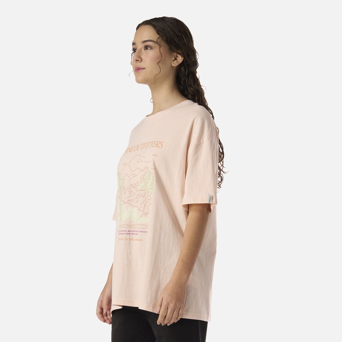 LIPPI - Polera Teen Girl Freedom Oversize T-Shirt Damasco Lippi