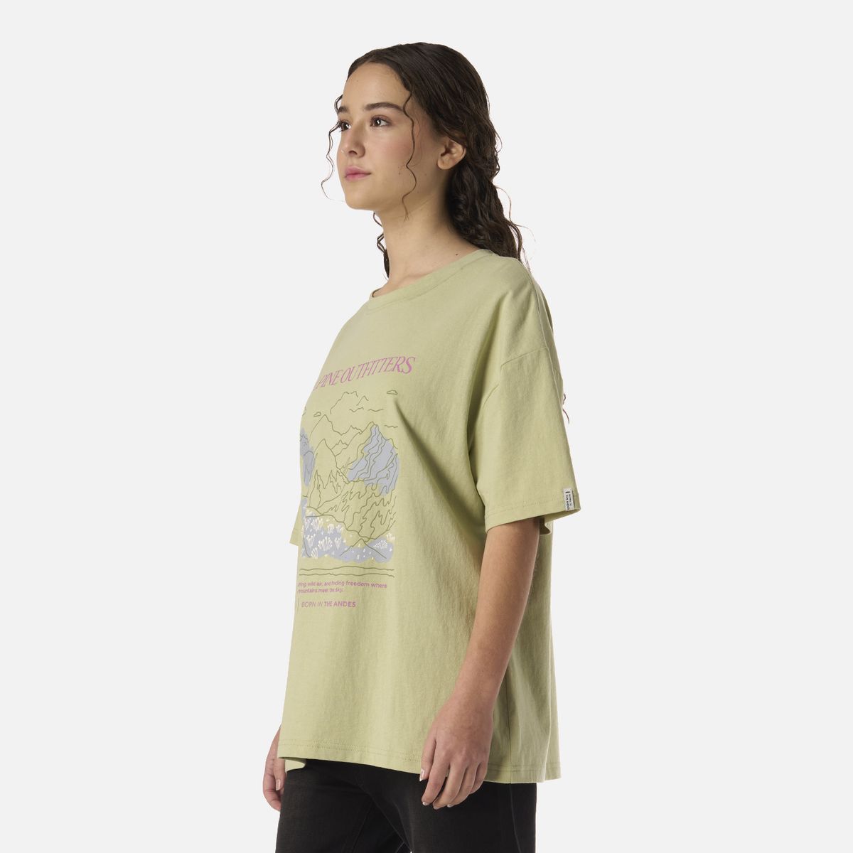 LIPPI - Polera Teen Girl Freedom Oversize T-Shirt Verde manzana Lippi