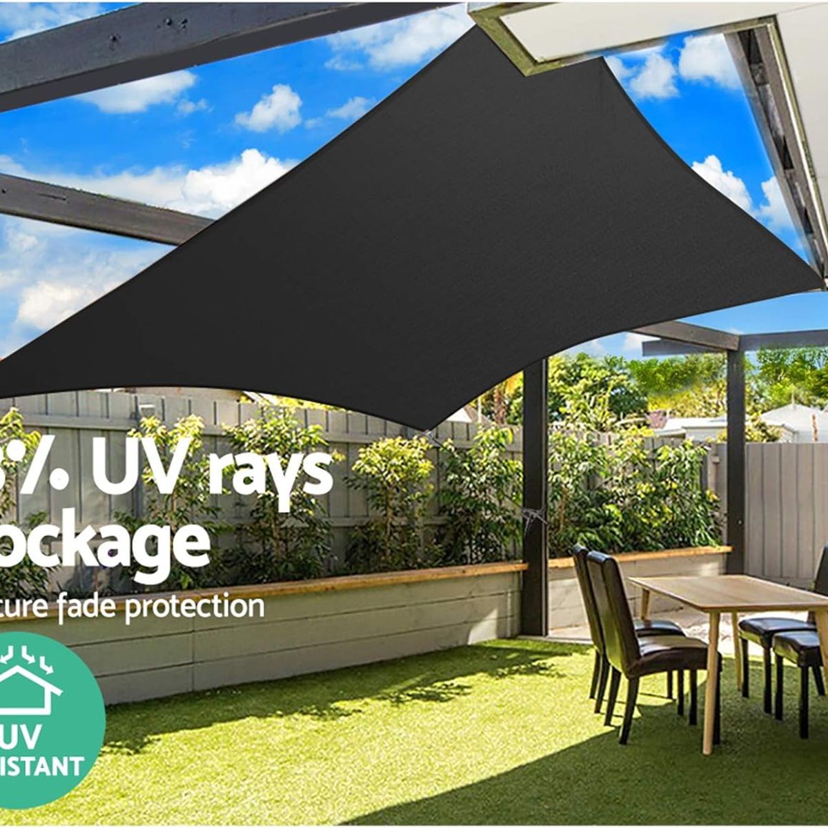 KUANGYE - Lona De Malla De Sombra Red Bloqu 4x10m Tasa De Sombreado 90%