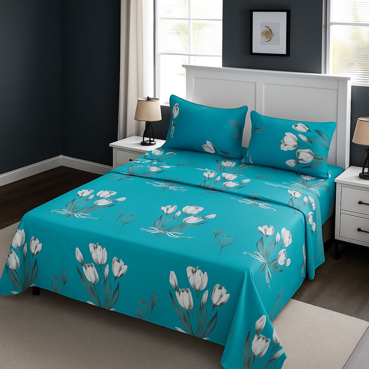 ARMONIA - Sábanas Super King modelo 762 clásicas 144 hilos