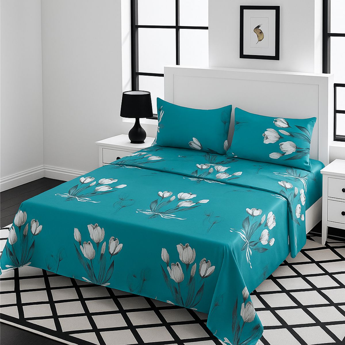 ARMONIA - Juego sábanas diseño 762 clásicas Super King 144 hilos