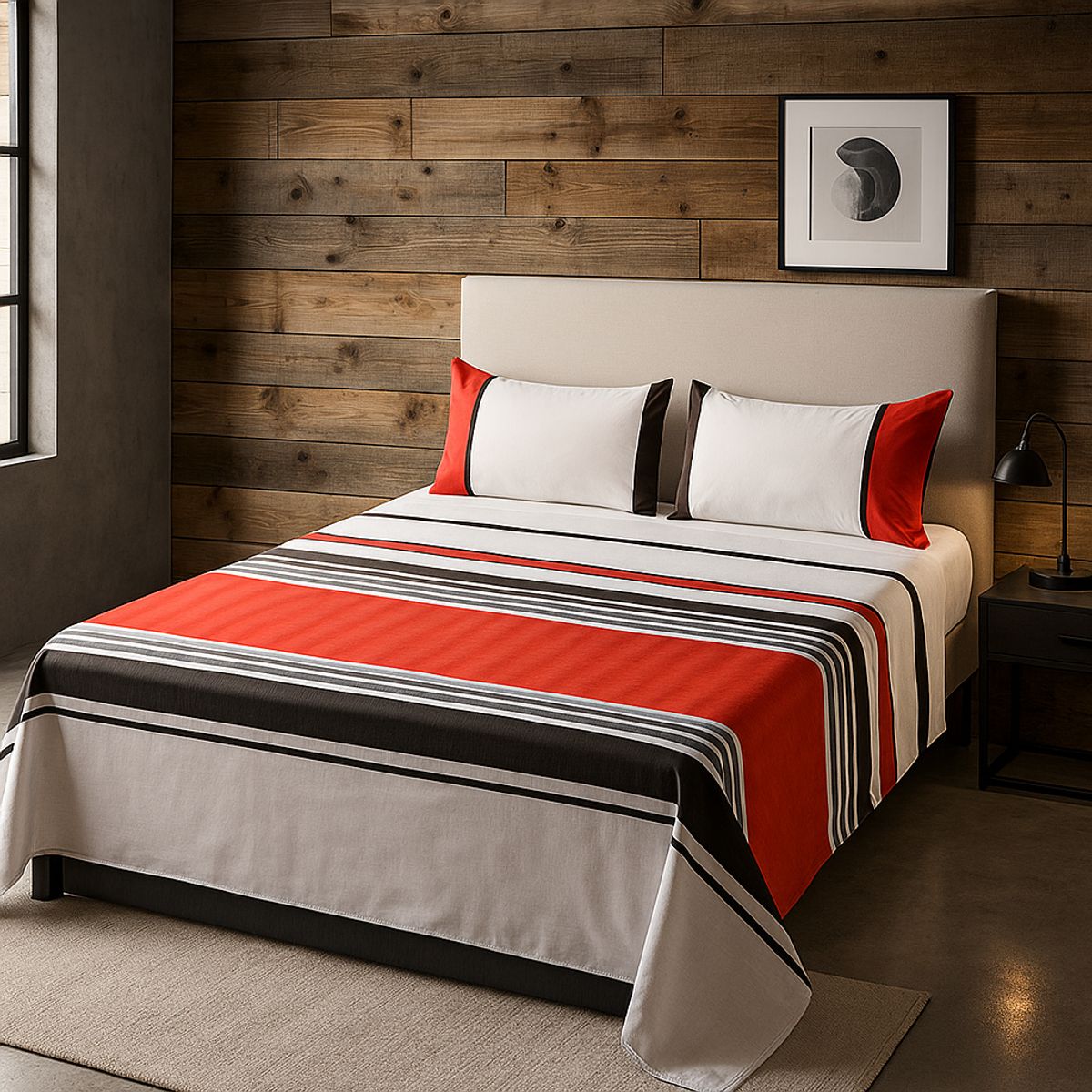 ARMONIA - Juego de sábanas Super King 144 hilos clásicas diseño 762