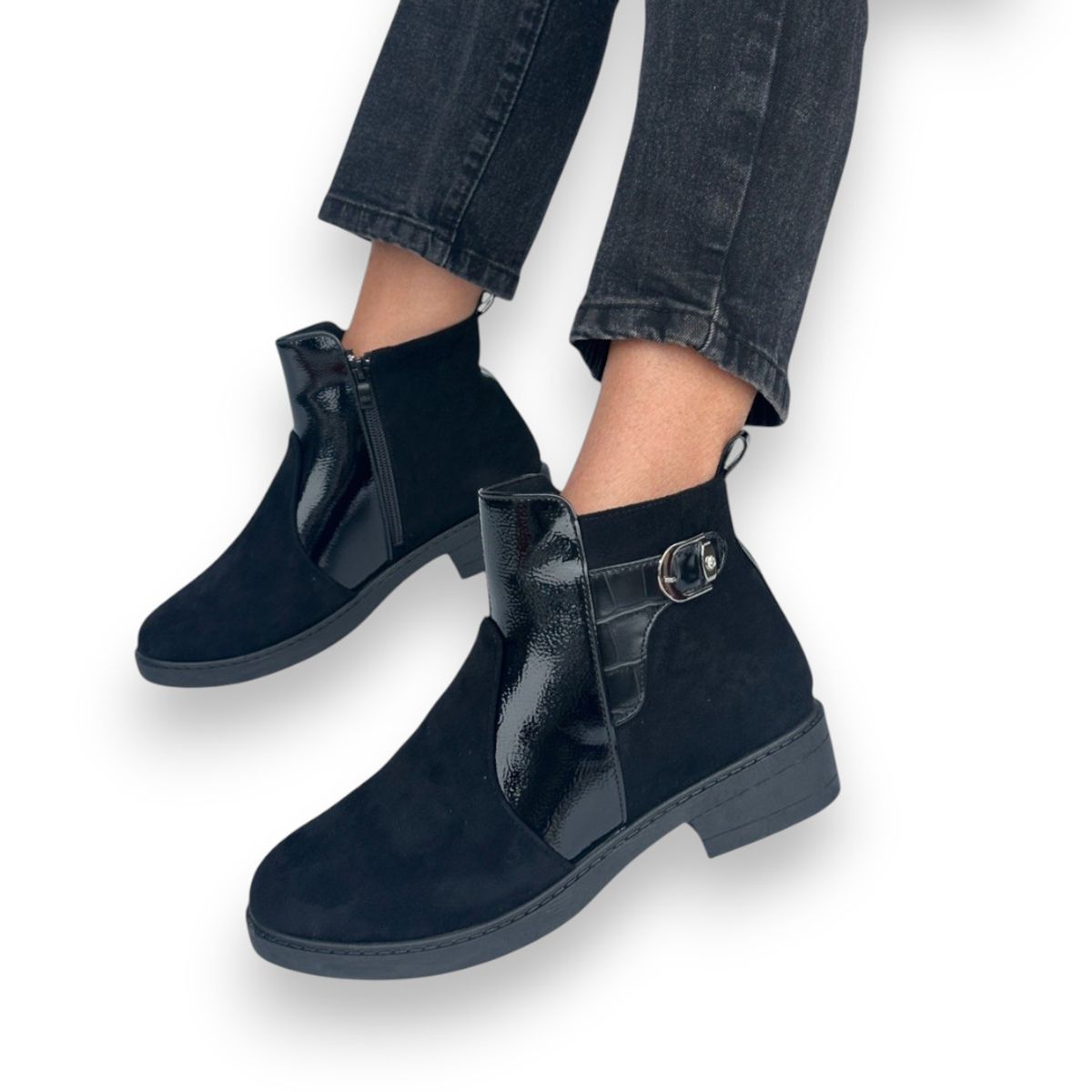 HERIEL - Botín Negro Taco Mujer