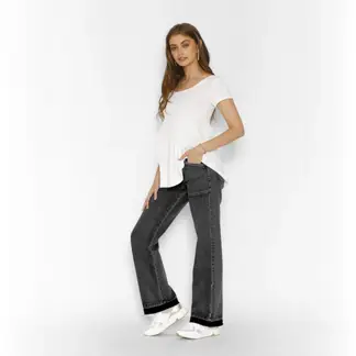 NALA - Jeans Maternal Cargo Negro Maternity