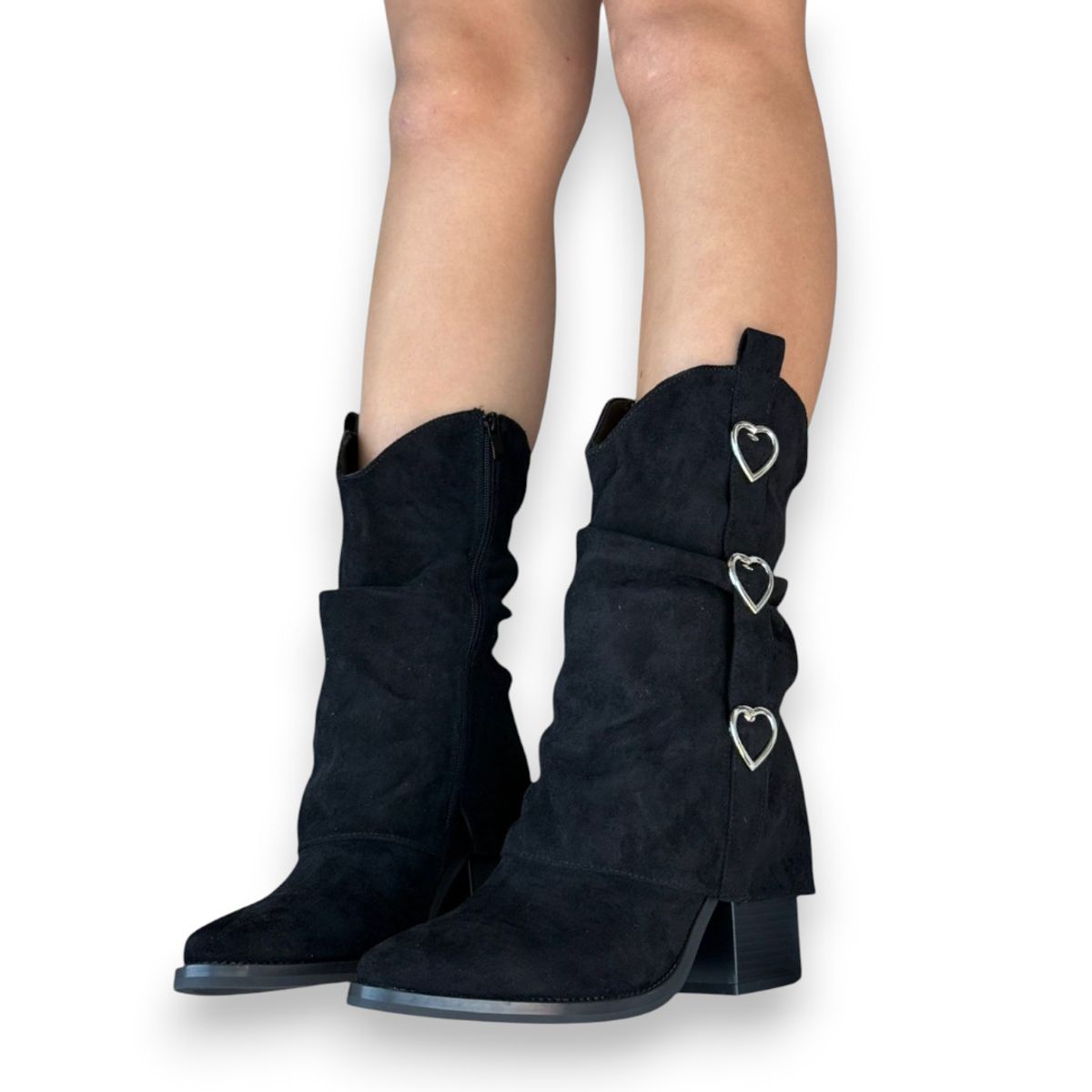 HERIEL - Bota Negra Taco Mujer