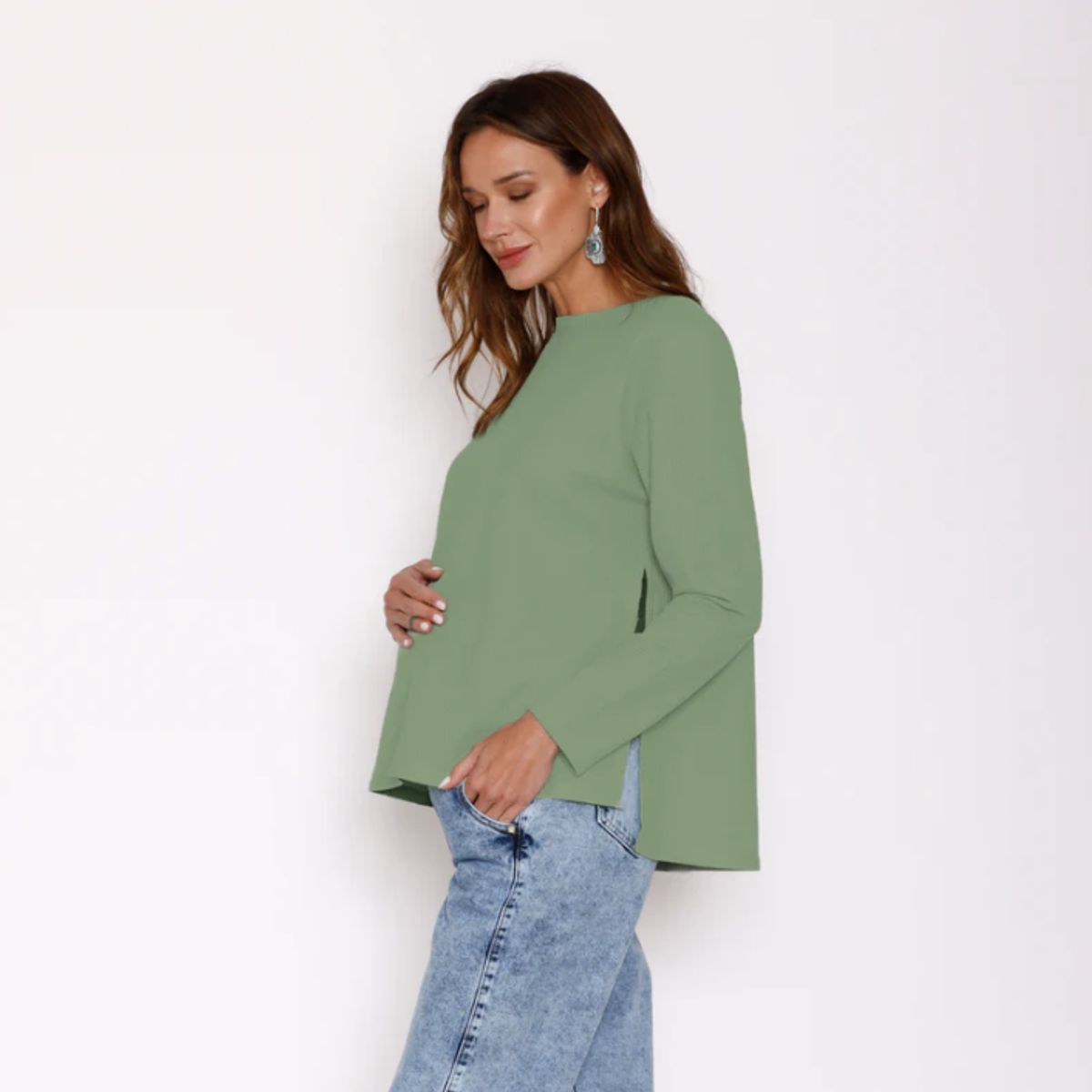 NALA - Polerón Lactancia Sara Verde Nala Maternity