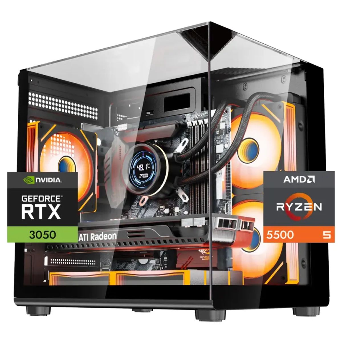OEM - Pc Gamer Warrior Ryzen 5500, 1tb M.2, Ram 32gb, Rtx 3050 6gb