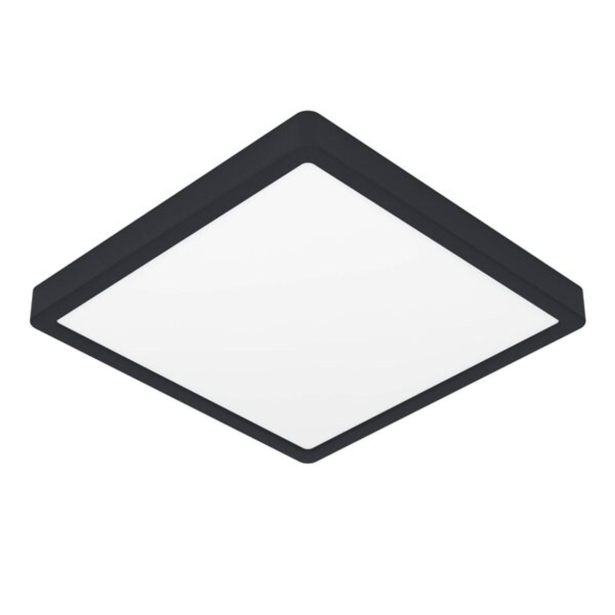 EGLO - Foco Plafon Led Sobrepuesto Fueva 6 Z Negro Regulable RGB Control Remoto 30cm 14w Interior Exterior.