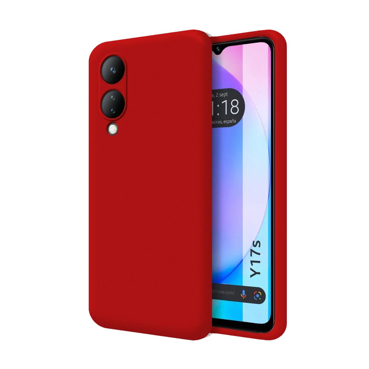 JOIGO - Carcasa Para Vivo Y17S Goma Rojo