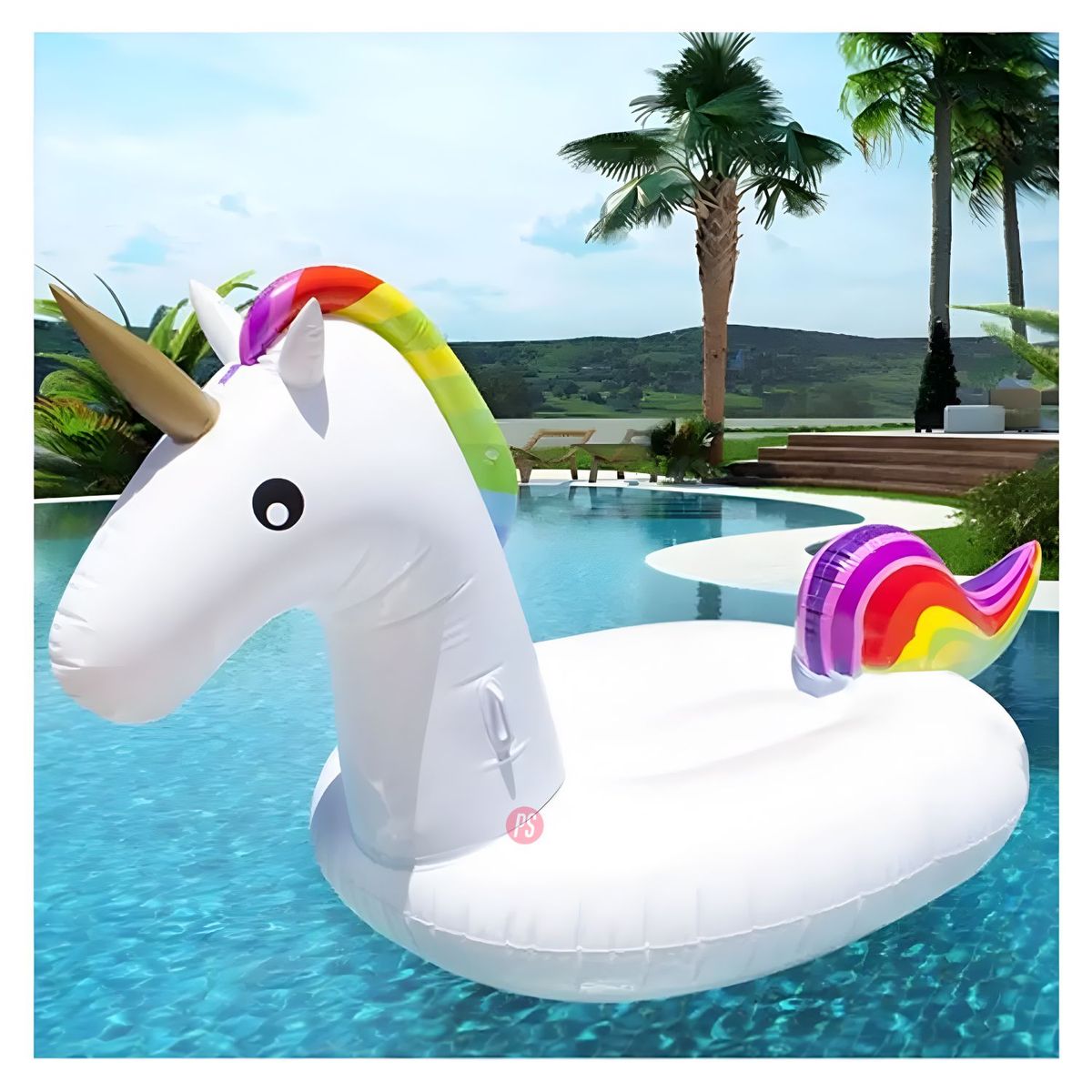 PUNTO STORE - Flotador Unicornio 90 cm Diversión mágica en el agua - PS