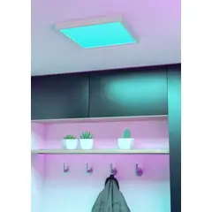 EGLO - Foco Plafon Led Sobrepuesto Fueva 6 Z Blanco Regulable RGB Control Remoto 29cm 14w Interior Exterior