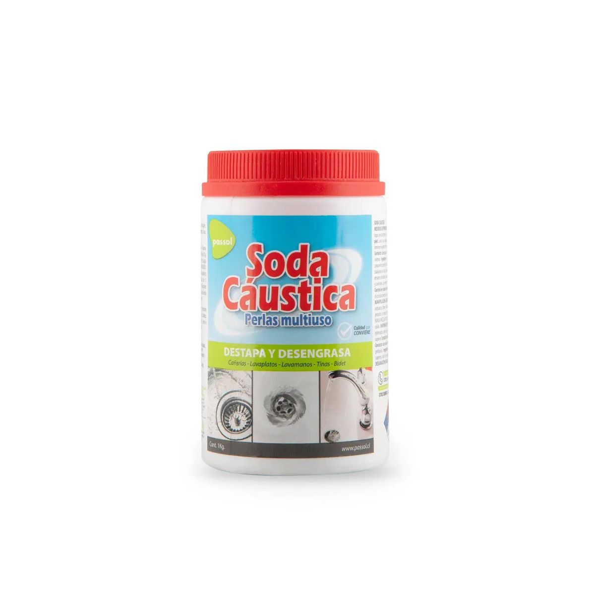 PASSOL - Soda Caustica 1kg Passol