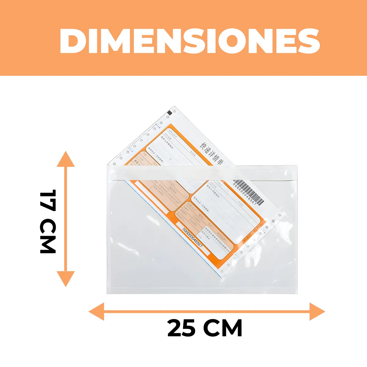 GENERICO - 100 Bolsas Oficio Embalaje Transparente Envíos 25 X 17 Cm