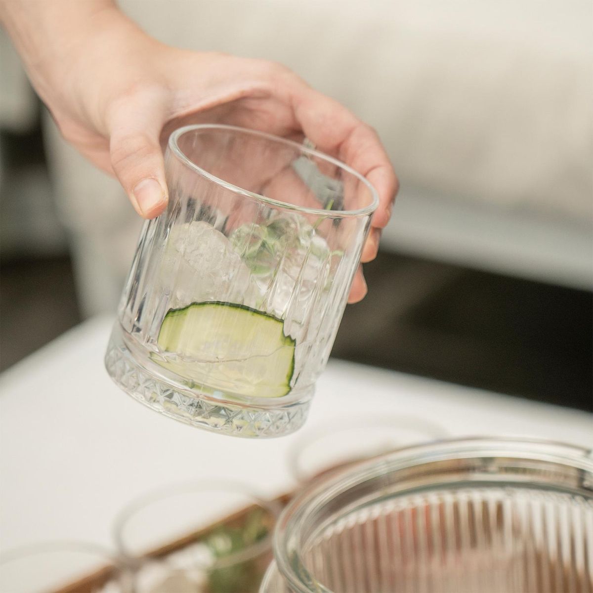 SIMPLIT - Set 6 Vasos Cortos 380ml Vidrio Ginebra Simplit