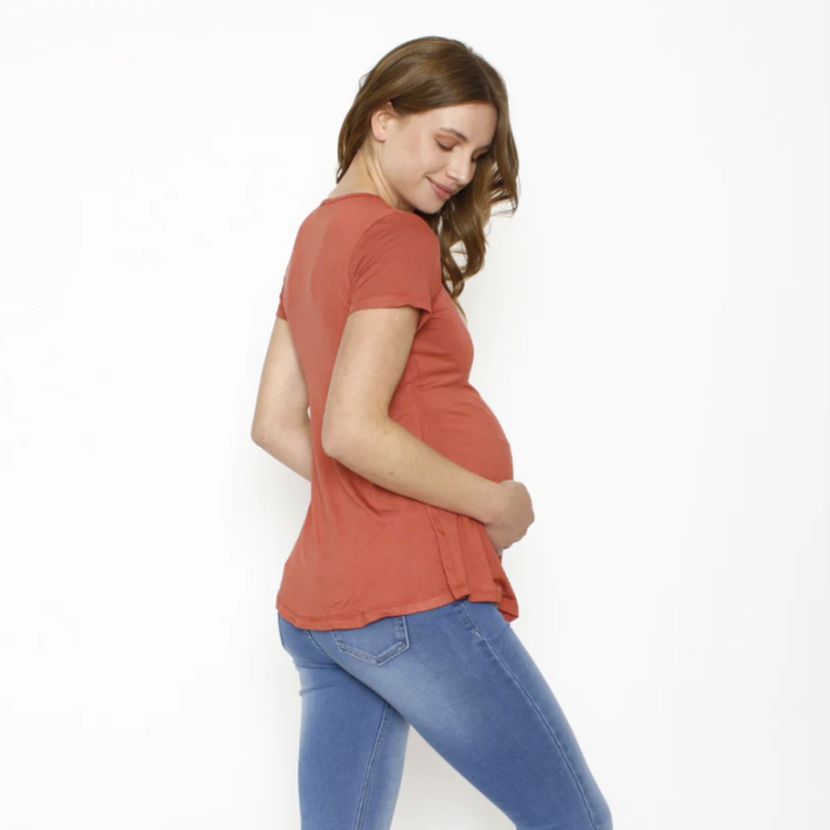 NALA - Polera Maternal Relax Ladrillo Nala Maternity