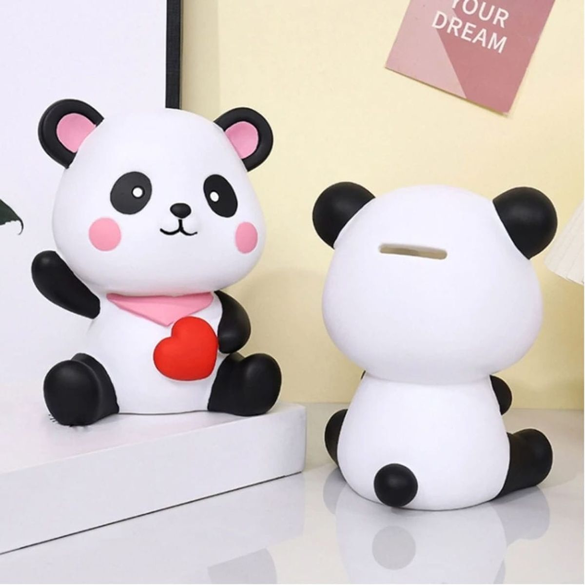 HOMEY - Alcancia de Oso Panda con Corazones