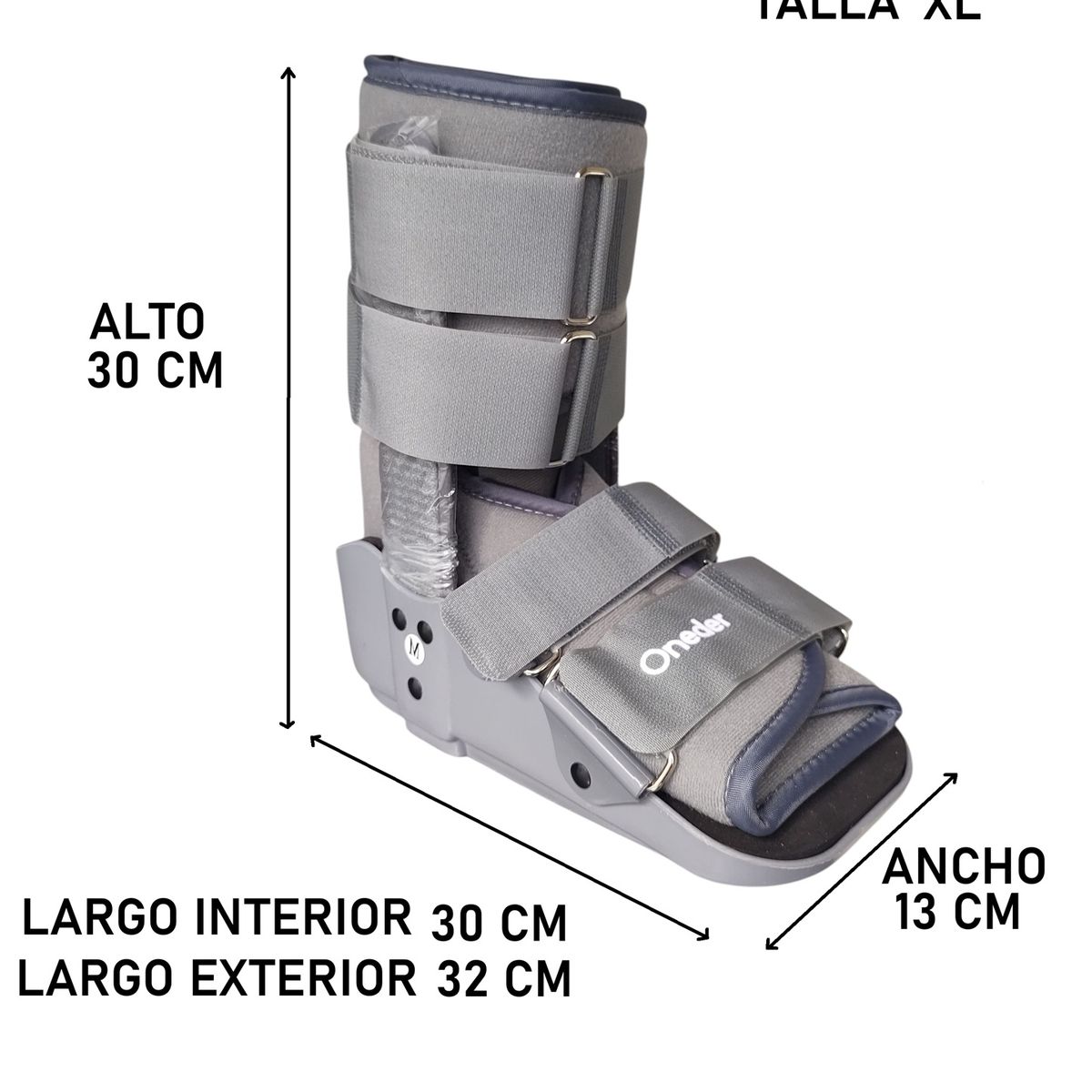 ONEDER - Bota Ortopédica Corta Cam Walker Para Pie Baja Oneder Talla XL