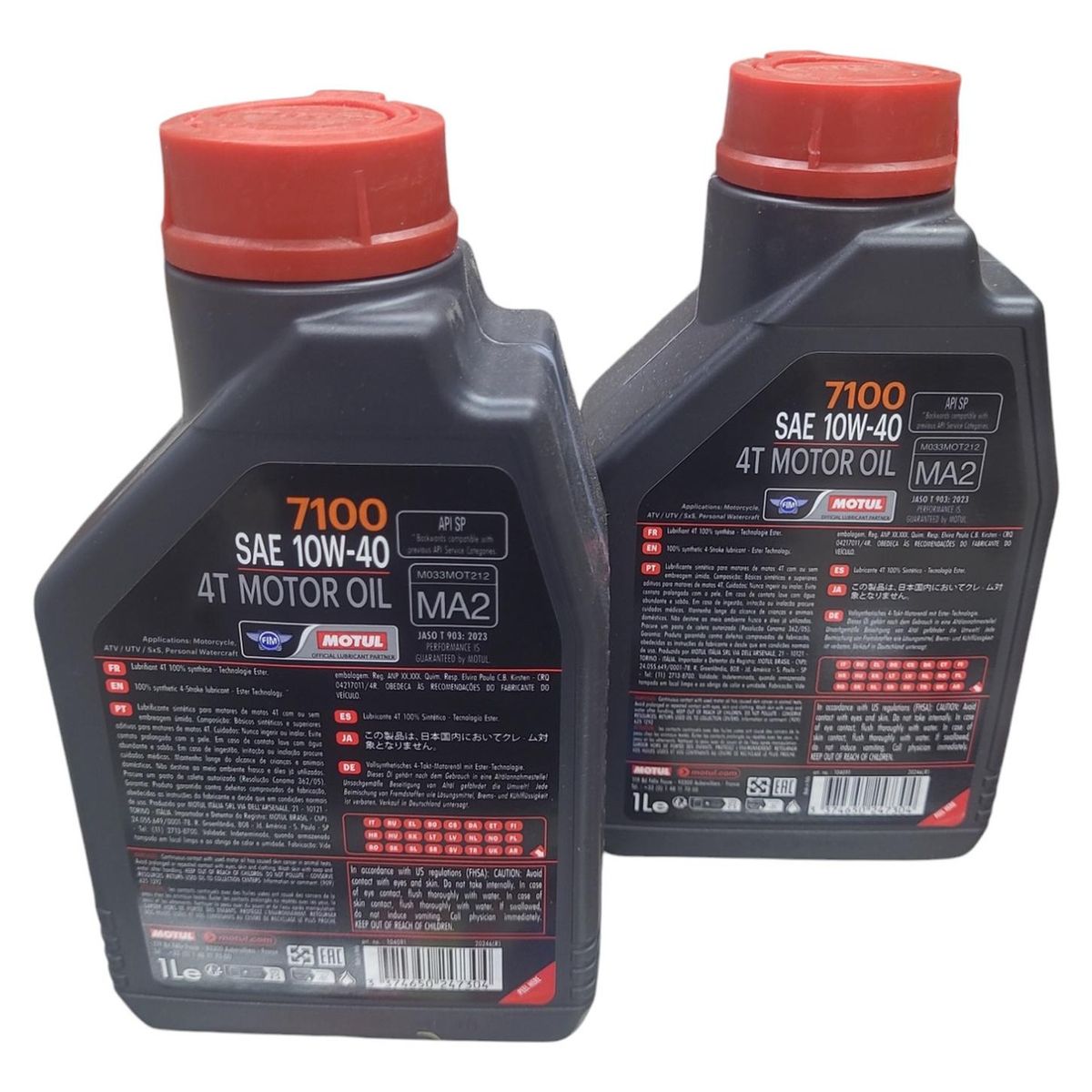 MOTUL - Aceite De Moto 10w 40 Full Sintetico 7100 Motul 4t 2l