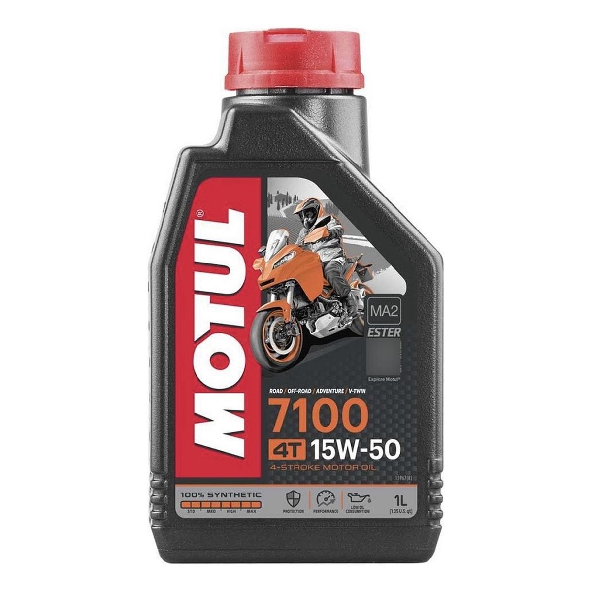 MOTUL - Aceite Moto Y Cuatriciclo Motul 15w 50 7100 Full Sintetico