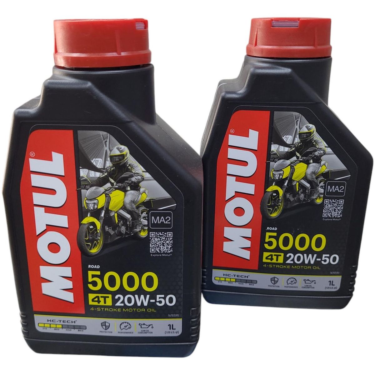 MOTUL - Pack 2 Aceite Moto 20w50 Semi-sintetico 4t 1l Motul Original