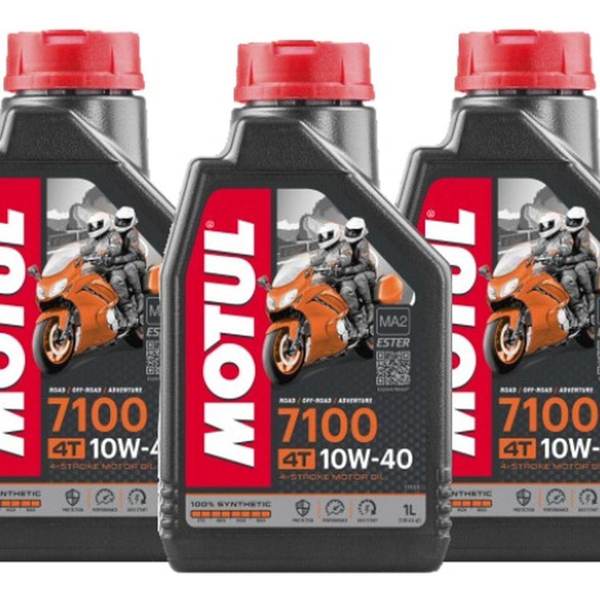 MOTUL - Aceite Para Motor Motul Sintético 10w-40 Para Motocuatriciclo 1 Pack De 3 Unidades X 1l  3l