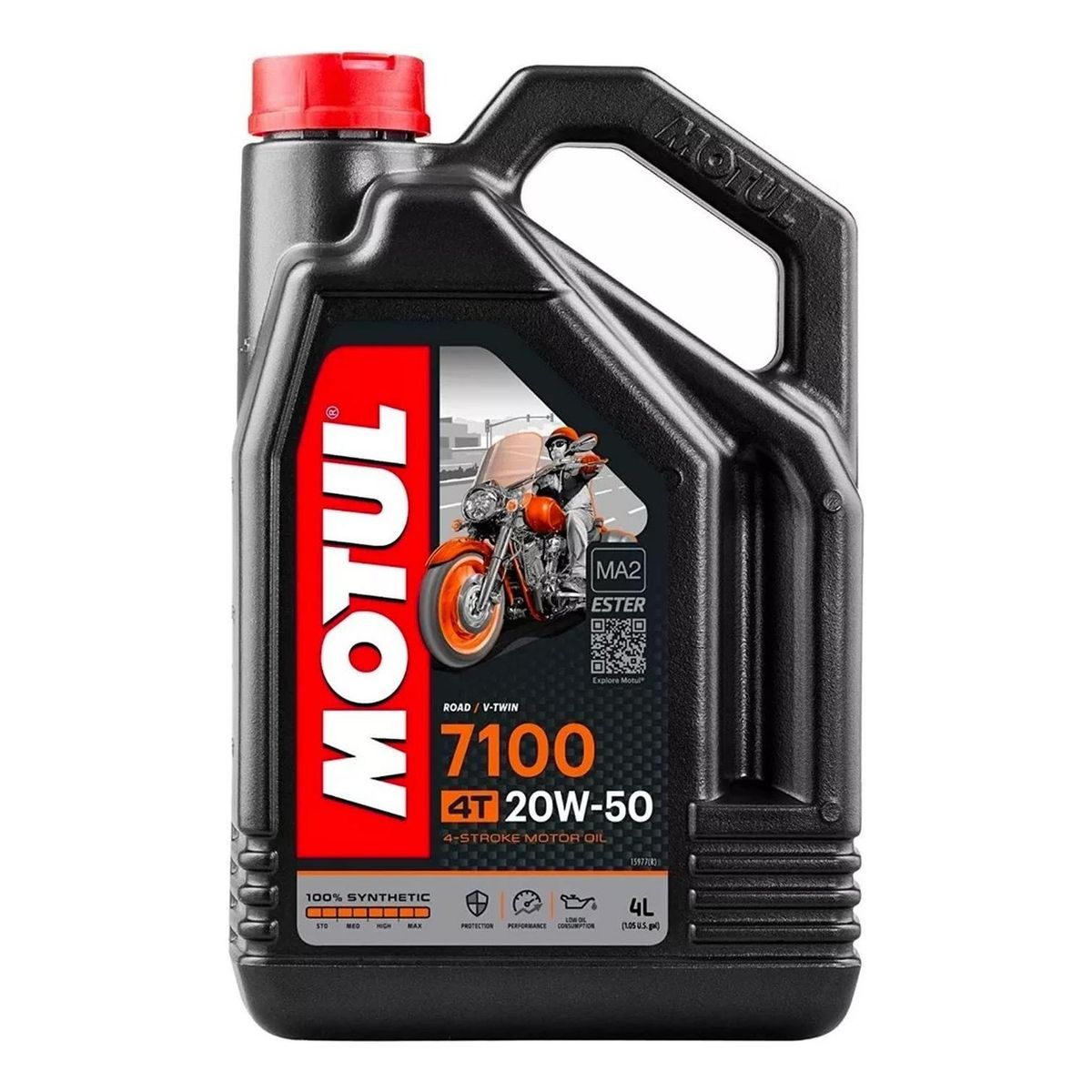 MOTUL - Aceite Para Motor Motul 7100 4t Sintético 20w-50 Para Motos Y Cuatriciclos
