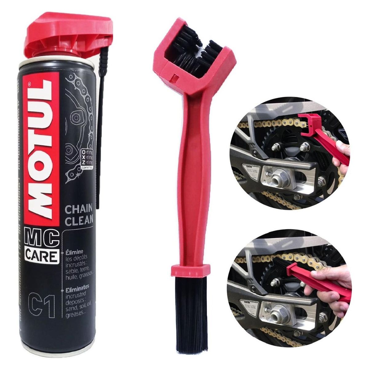 MOTUL - Limpiador De Cadenas Motul Chain Clean C1 Con Cepillo De Limpieza