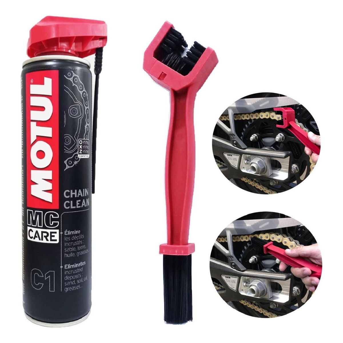 MOTUL - Limpiador De Cadenas Motul Chain Clean C1 Con Cepillo De Limpieza