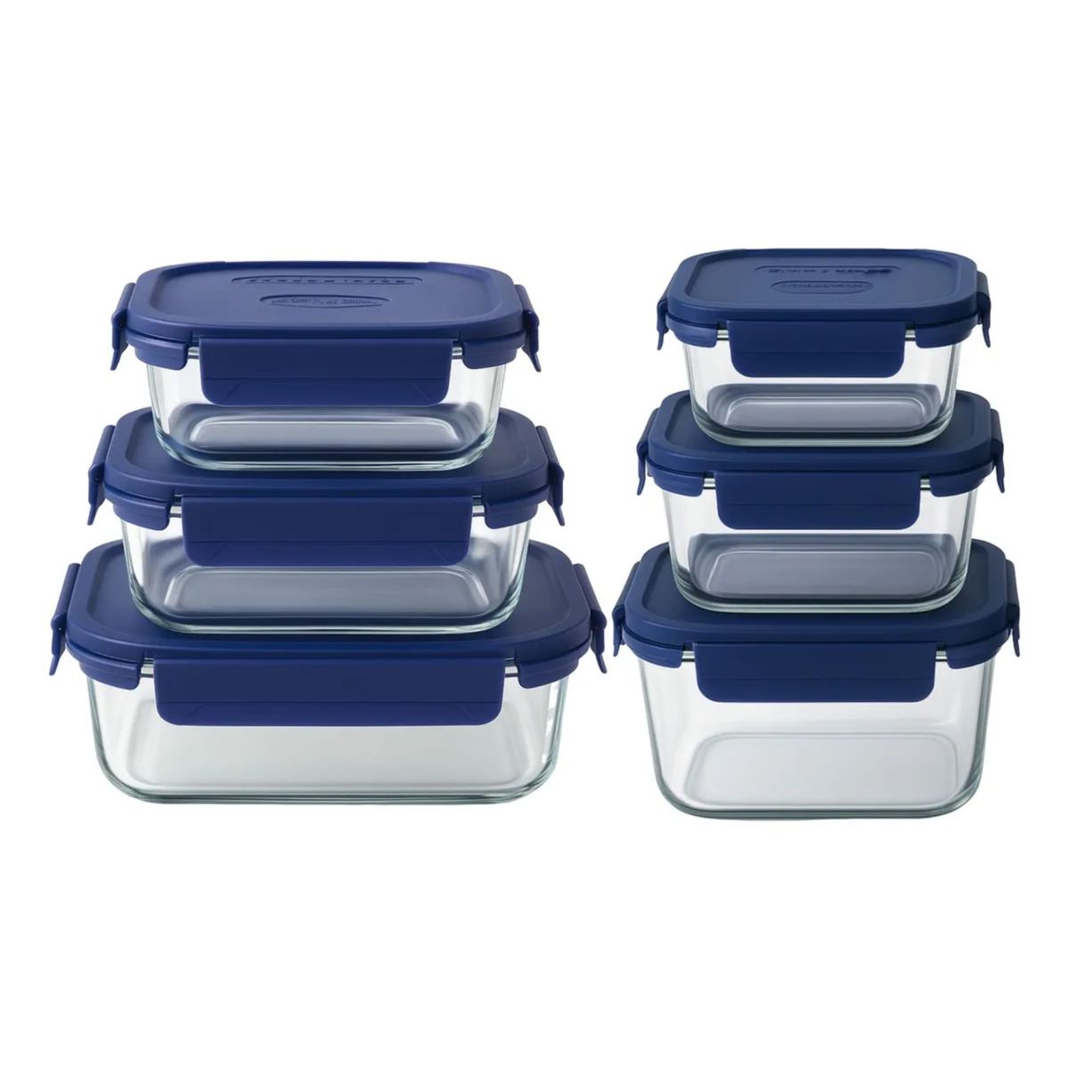 LUMINARC - Pack 6 Taper Hermeticos De Vidrio Apto Hornos