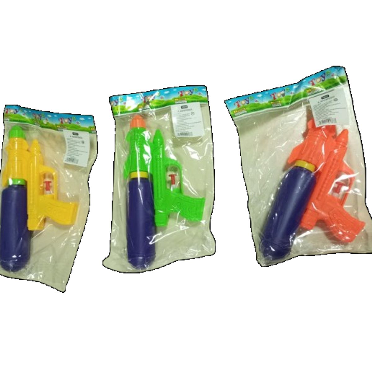 GENERICO - Pack 3 mini pistolas de agua 20cm para niños