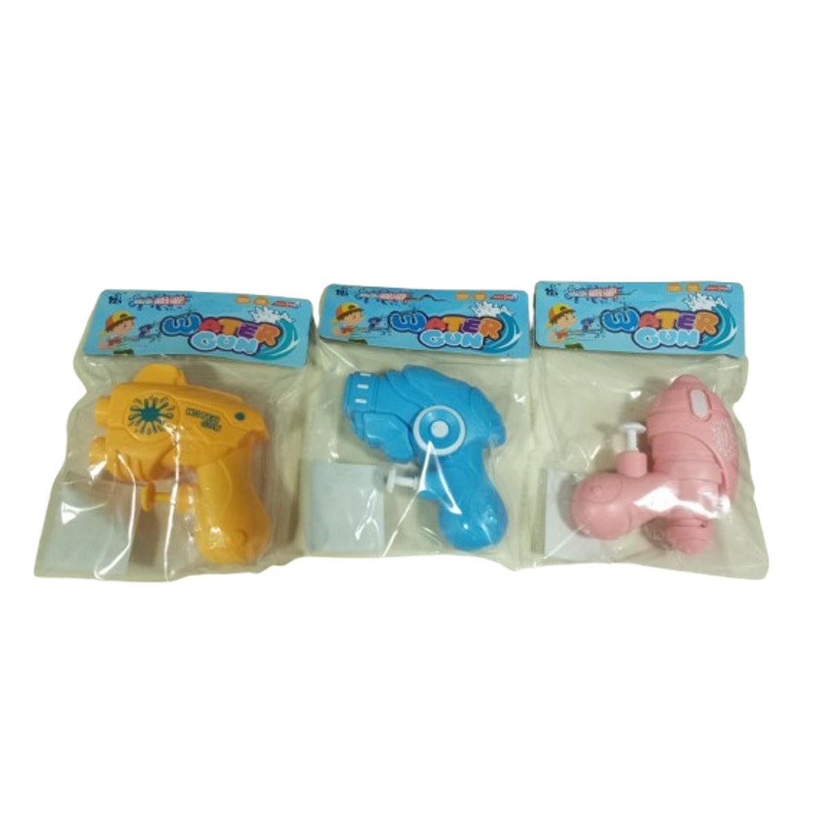 GENERICO - Pack 3 mini pistolas de agua 10cm para niños