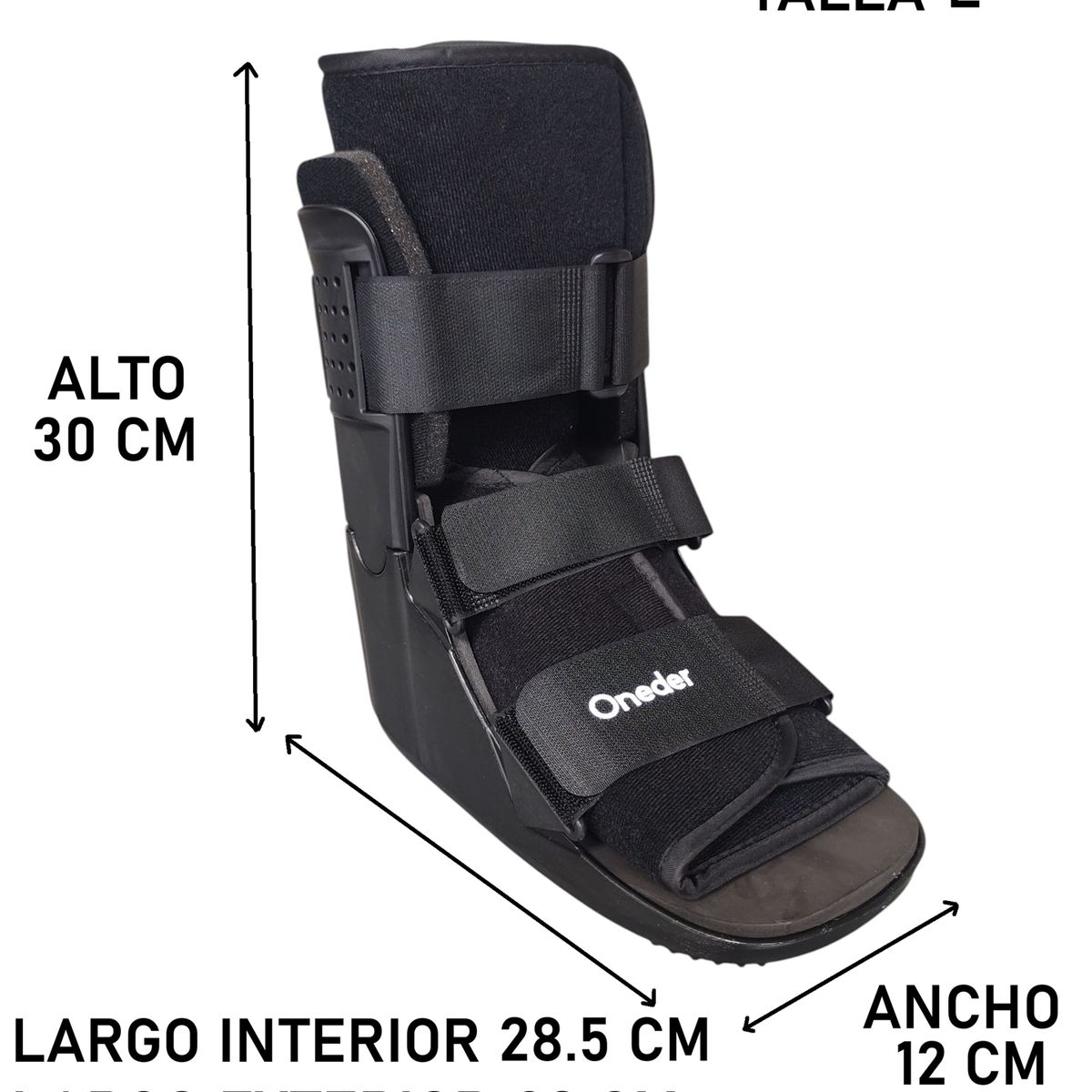 ONEDER - Bota Ortopédica Corta Cam Walker Adultos Premium Oneder Talla L