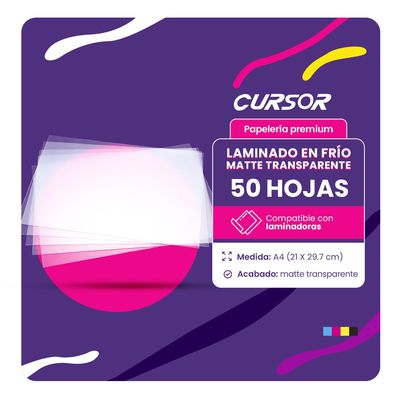 Imagen 2 del producto LAMINADO EN FRÍO DISEÑO TRANSPARENTE MATTE 50 HOJAS A4 - Blanco - A4