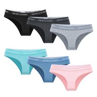 Pack de 6 Calzones Bikini Algodón Mujer
