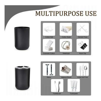 Imagen 2 del producto Juego De Accesorios De Baño De 6 Piezas Plástico Y Hogar Negro