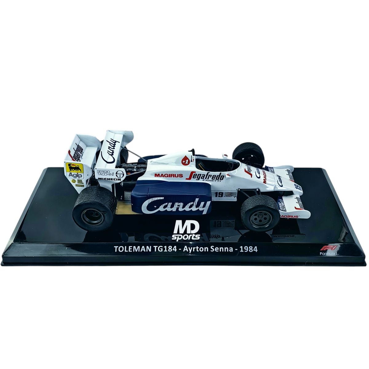 FORMULA 1 - Auto Formula 1 Toleman TG184 1984 #19 Ayrton Senna Escala 1:24