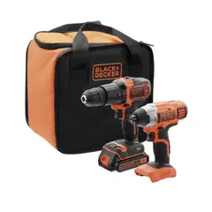 BLACK+DECKER - COMBO TALADRO PERCUTOR ATORNILLADOR IMPACTO B&D 20V