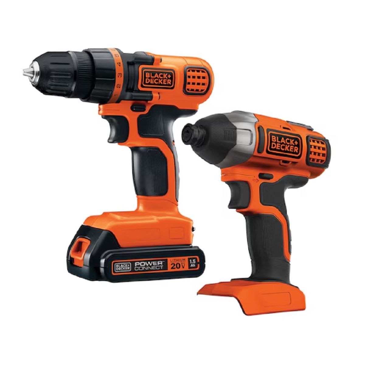 BLACK+DECKER - COMBO TALADRO PERCUTOR ATORNILLADOR IMPACTO B&D 20V