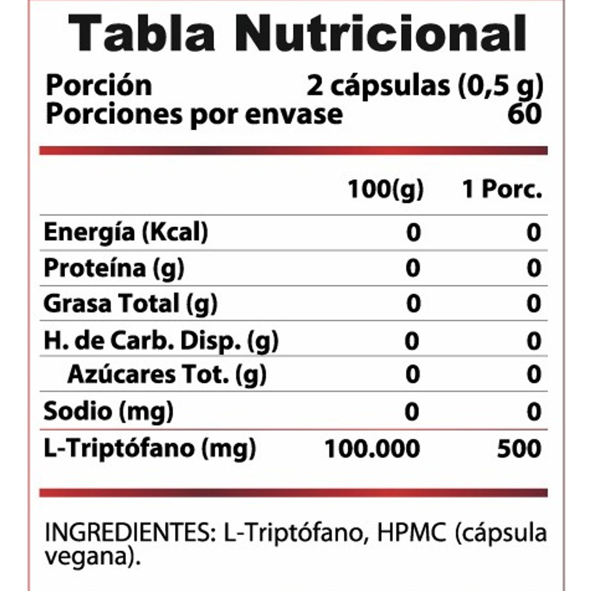 WINKLER NUTRITION - L-triptófano 500mg 120 Cápsulas Winkler Nutrition