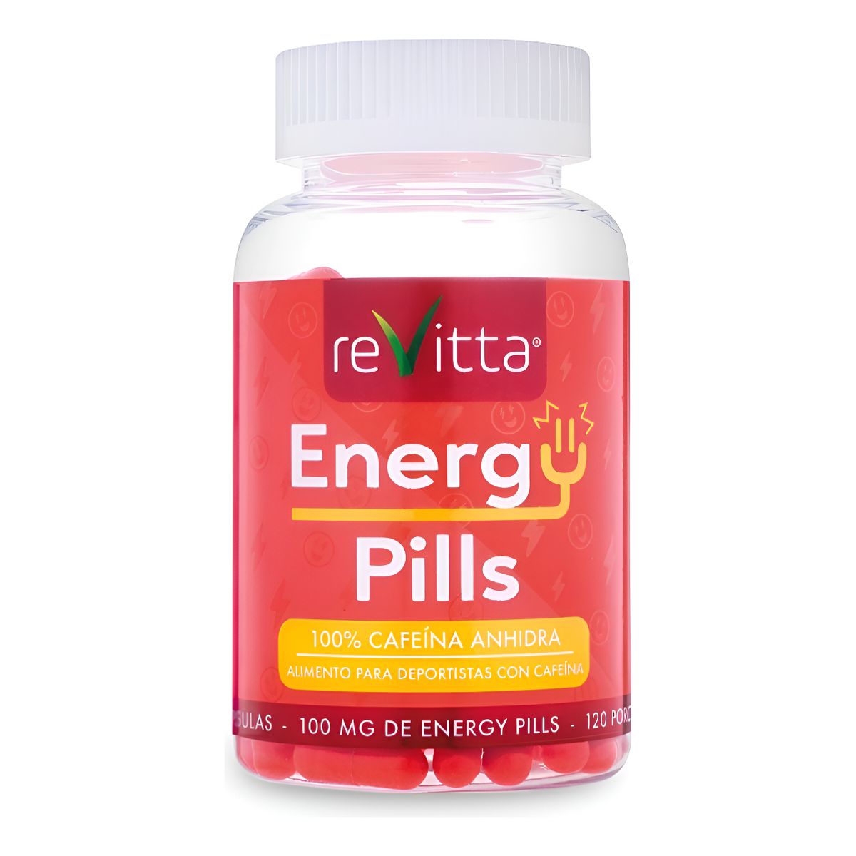 REVITTA WELLNESS - Cafeína 100mg Energy Pills 120 Cápsulas